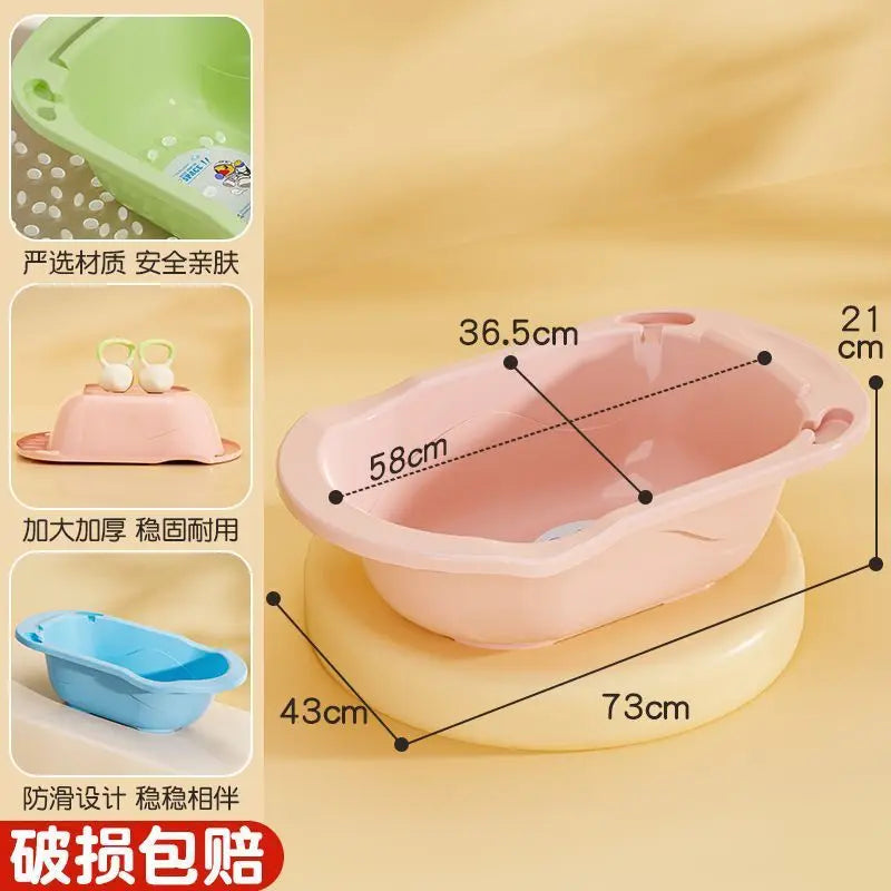 Extra-thick baby bath basin, baby bathtub,children's large size,infant and toddler sitting and lying bath bucket,children's bath