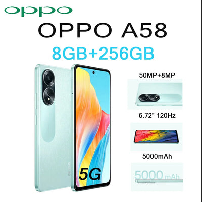 OPPO A58 6.72" 120Hz Display 8GB+256GB 50MP AI Cam | SAMAG
