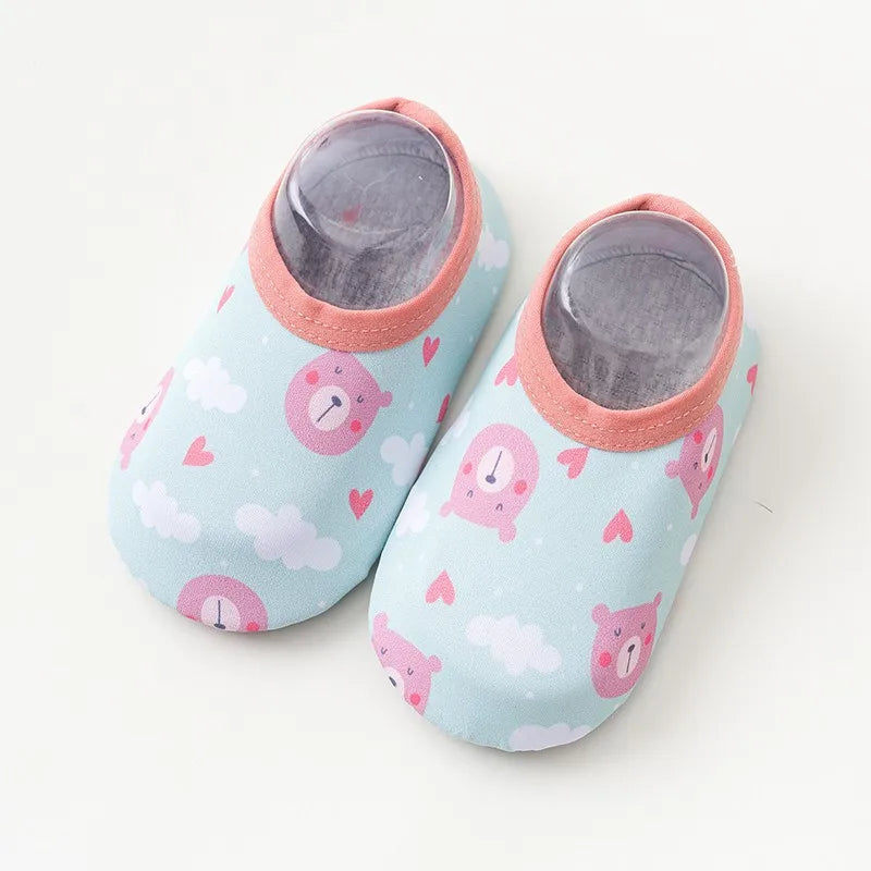 Baby Anti-slip Socks Cute Kids Slippers Newborn Warm Crib Floor Shoes with Rubber Sole Children Boy Toddler Shoes For 0-24Month