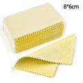 50pcs 10x6.3cm/10x6cm/8x6cm Silver Clean Polishing Cloth Soft Clean Wipe Wiping Cloth For Necklaces Rings Jewelry Clean Tools