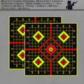 25Pcs 10in Square Shooting Practice Splatter Target Stickers Shooting Target Training Supplies Stickers Fluorescent Color Labels (Can Be Used for Shooting Practice)