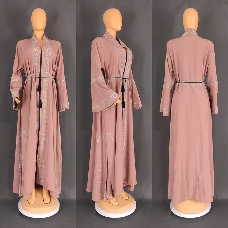 Summer Women's Clothing Open Abaya Bell Sleeves Long | SAMAG
