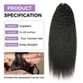 30 Inch 60g/Pack 1-5PCS Afro Kinky Straight Human Hair Crochet Knotless Pre-Separated Feather Light Crochet Human Hair Extensions Wigs Miracle Knots Crochet Human Hair Braiding Hair Extensions Materials Bouncy Kinky Crochet H