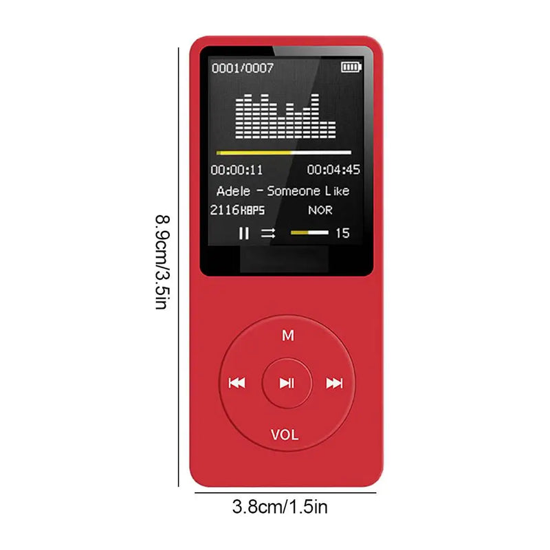 Bluetooth-compatible Mp3 Music Player Lossless Portable Fm Radio External Ultra-thin Student Sports Walkman Mp3 Player Recorder