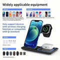 Wireless Charger 3-In-1 Charging Station,Wireless Charger Mobile Phone Holder, LED 3 in 1 Wireless Charger Station For iPhone 17 16 15 14 13 12 Pro Max Apple Watch 10/9/8/7/6/5 AirPods 3/2 Fast Charging Dock