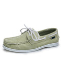 New Men's Casual Shoes Fashion Leather Docksides Boat Shoes British Style Lace Up Men Loafers Men Breathable Handmade Moccasins