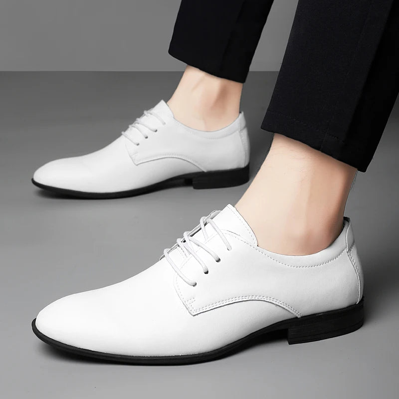 New Brand Men's Genuine Leather Business Shoes Soft Soles for Comfortable Office Business Wear Daily Casual Men's Driving Shoes