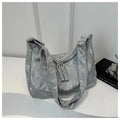 Trendy Women's Soft Cloth Shoulder Bag Solid Color Student Casual Style Big Handbags Crossbody Bags for Women Shoulder Hobos Bag