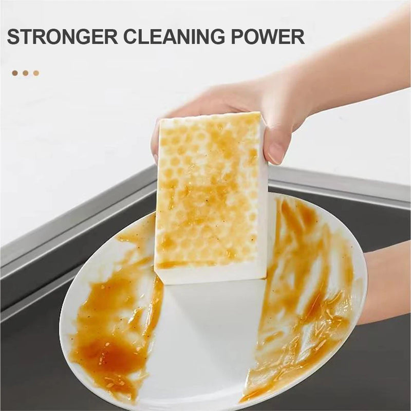 Pack of 10 Dirt Eraser Sponge Multifunctional White Cleaning Sponge Reusable 2 X Plus Strength for Kitchen Bathroom Wall