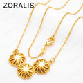 18K Gold Three Snowflakes Pendant Necklace For Women necklaces Fashion Party Birthday Wedding Jewelry Choker