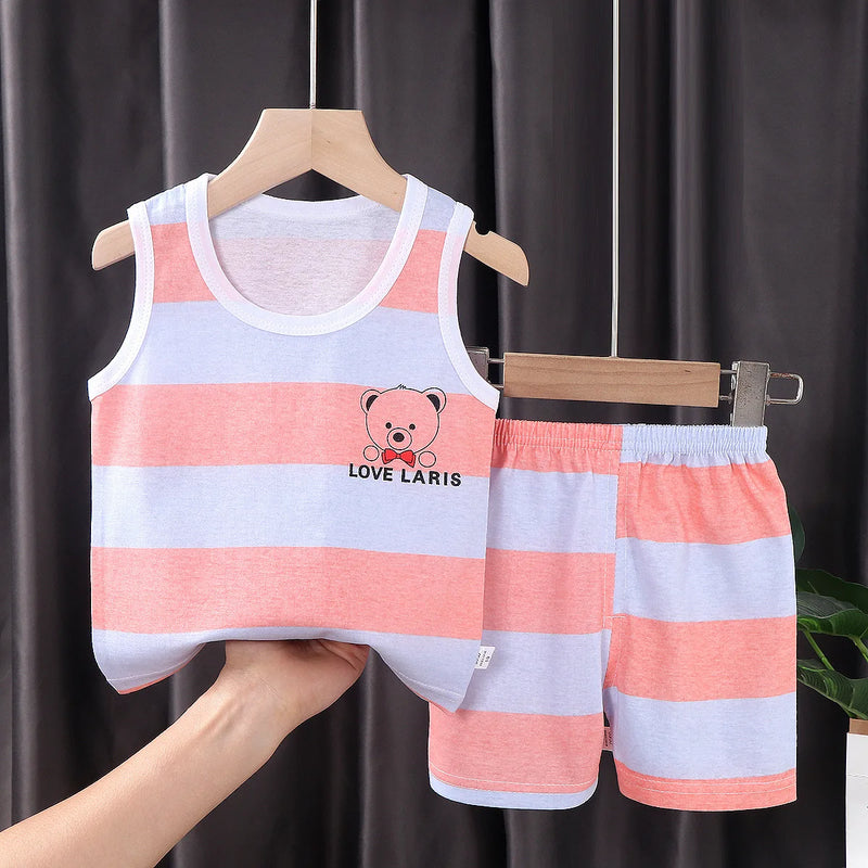Children Sets Kids Clothes Vest Suit Summer Clothing baby - View 9 | SAMAG