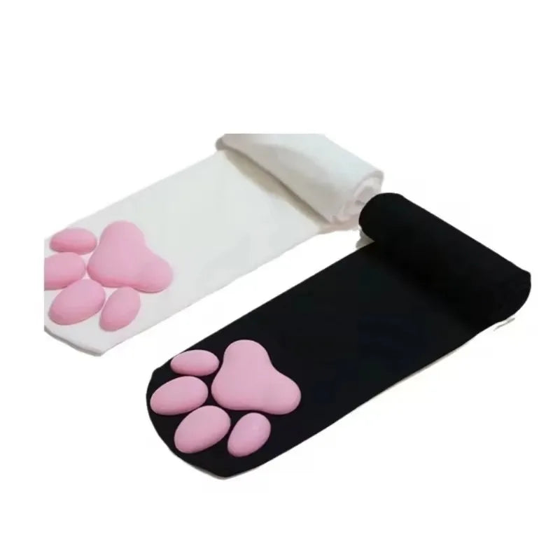 Cozy & Charming Cat Paw Knit Thigh High Socks for Women - Perfect for Cosplay, Festivals & Everyday Wear