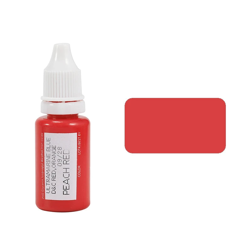 15ml Permanent Makeup Ink Color Natural Eyebrow Lips Dye Tattoo Ink Microblading Pigments For Body Beauty Tattoo Art Supplies