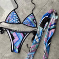 Women's Scarf Swimsuits with Letter Signature Logo Lady | SAMAG