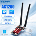 FENVI AC1200M WiFi 5 PCIE Adapter BT4.0 Wireless Network Card Dual Band 2.4G/5GHz 802.11AC For Desktop Laptop PC | SAMAG