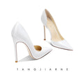2026 Fashion Gradient Color Side Empty High Heels Women's Thin Heels 12cm Shallow Mouth Sexy Pointed Temperament Single Shoes
