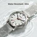BERNY Automatic Men's Watch Top Brand Luminous 316L Stainless Steel Self-Wind Sapphire Wristwatch Mesh Belt Mechanical Men Watch