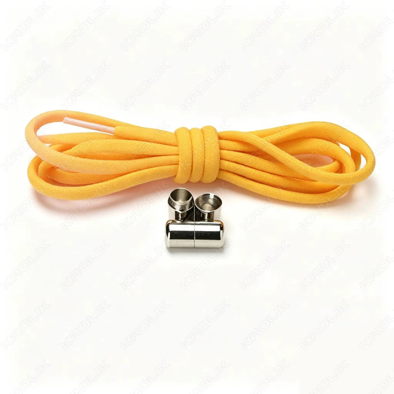 No Ties Lock Shoelaces Sneakers Elastic Shoelace Tie Free Shoe Lazy Laces Capsule Metal Lock Quick Shoe Strings for Adult Kids