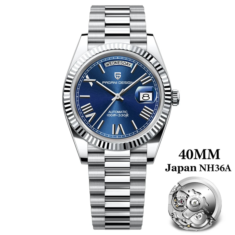 2026 New PAGANI DESIGN Rose Gold DD40 Luxury Automatic Watch Men Mechanical Wrist Watches Men Japan NH36A AR Sapphire crystal