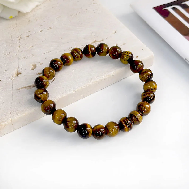 Natural Stone Beads Bracelet For Women Men Agate Crystal Quartzs Aquamarines Jades Jewelry Agates Elastic Bangle Bracelets 6 8mm