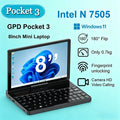 Fierce Turbocharged GPD Pocket 3 Mini Laptop 8-inch Intel Gold 7505 16GB RAM 512GB SSD Windows 11 Handheld Modular Notebook