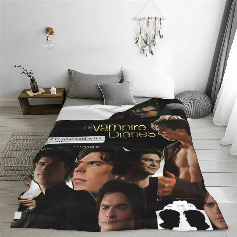 The Vampire Diaries Damon Salvatore Blanket