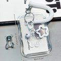 Cute  Photocard Keychain Case - Clear PVC Card Holder with Key Ring for Backpack, Protective Display Sleeve for Idol Photo, Gift for Fans Collectors