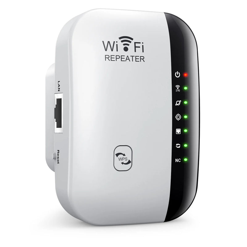 HOMEFISH WiFi Extender 300Mbps Wireless Signal Repeater 2.4G WiFi Amplifier with LAN Port, WPS One-Click Connection, WiFi Range