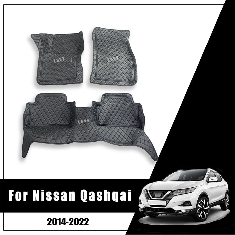 For Nissan Qashqai J11 2022 2021 2020 2019 2018 2017 2016 2015 2014 Car Floor Mats Carpets Styling Pedal Foot Rugs Custom Covers