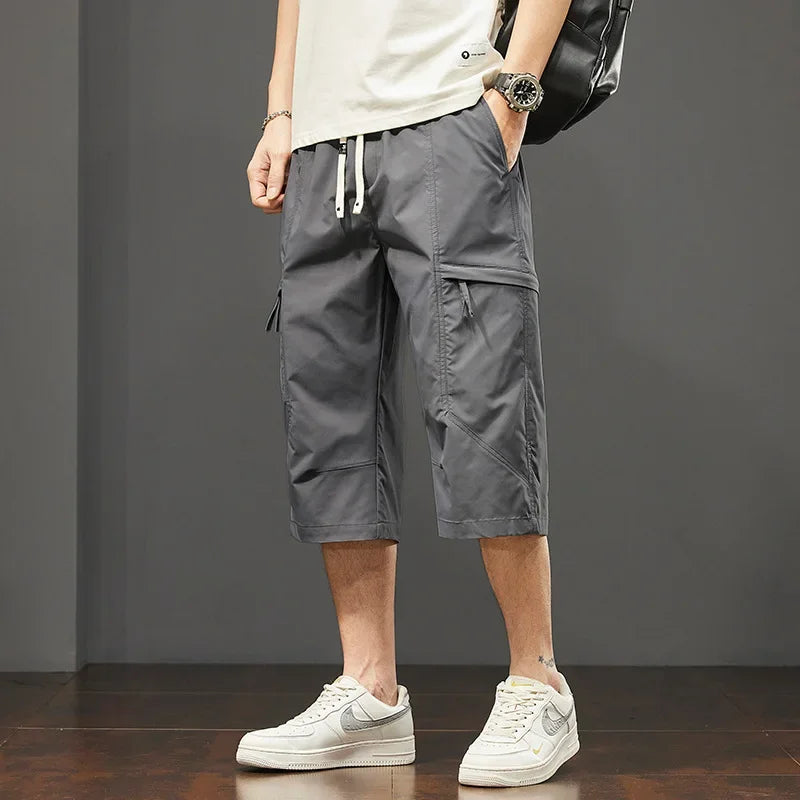 Cargo Shorts Men Working Cropped Pants Summer New Thin Casual Loose Sports Shorts Bermudas Fashion Casual Man Shorts
