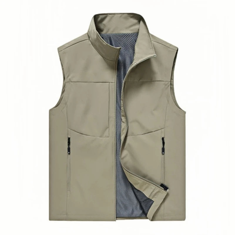 2025 Summer Men Outdoor Waterproof Quick Drying Cargo 5XL Vests Male Thin Mesh Breathable Waistcoats Climbing Sleeveless Jackets