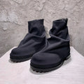Men's High Top Shoes Platform Zip Leather Luxury Sneakers High Street Autumn Black Designer Boots