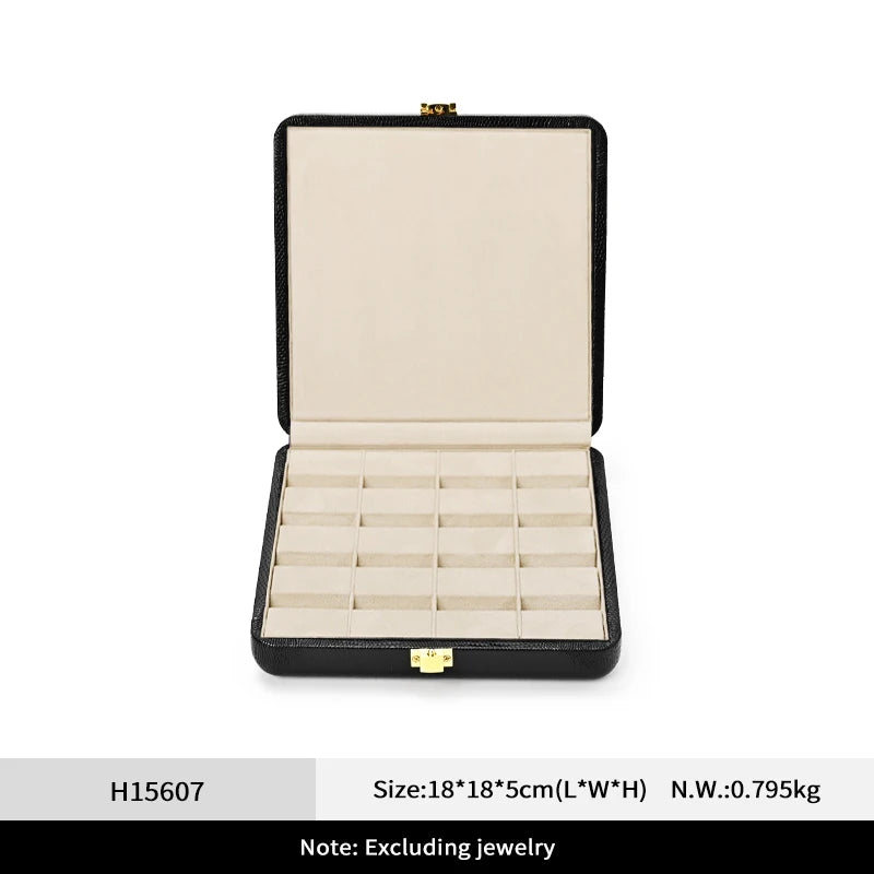 Orilv Leather Jewelry Box Set Box Light Luxury Ring Necklace Display Storage Boxs Jewelry Display Packaging Box Ladies' Gift Box