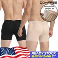 Men 4 Removable Padded Boxer Sexy Shapewear Hip Enhancer Breathable Butt Lifter Booty Padded Underwear Short Panties Tummy Control Body Shaper