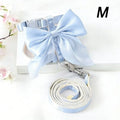Cute Adjustable Bowknot Cat Harness Leash Escape Proof Shiny Bowknot Pet Harness Traction Rope Pet Decoration