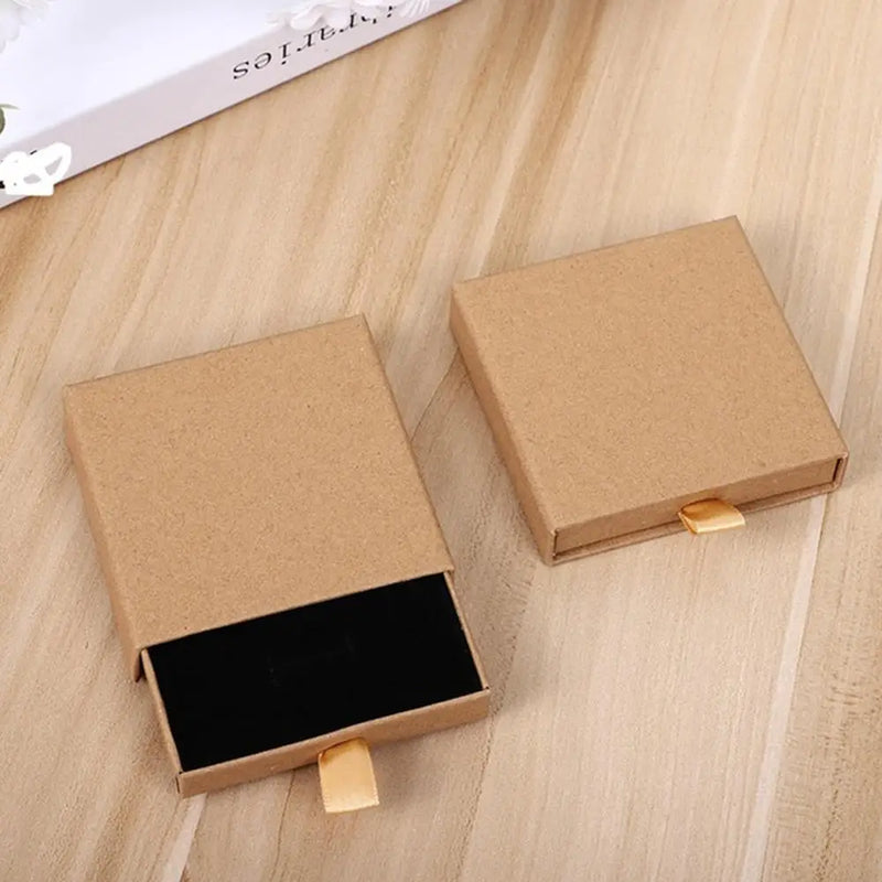 Drawer Paper Jewelry Box For Earrings Ring Pendant Bracelet Necklace Storage Display Case Portable Jewelry Packaging Box  New
