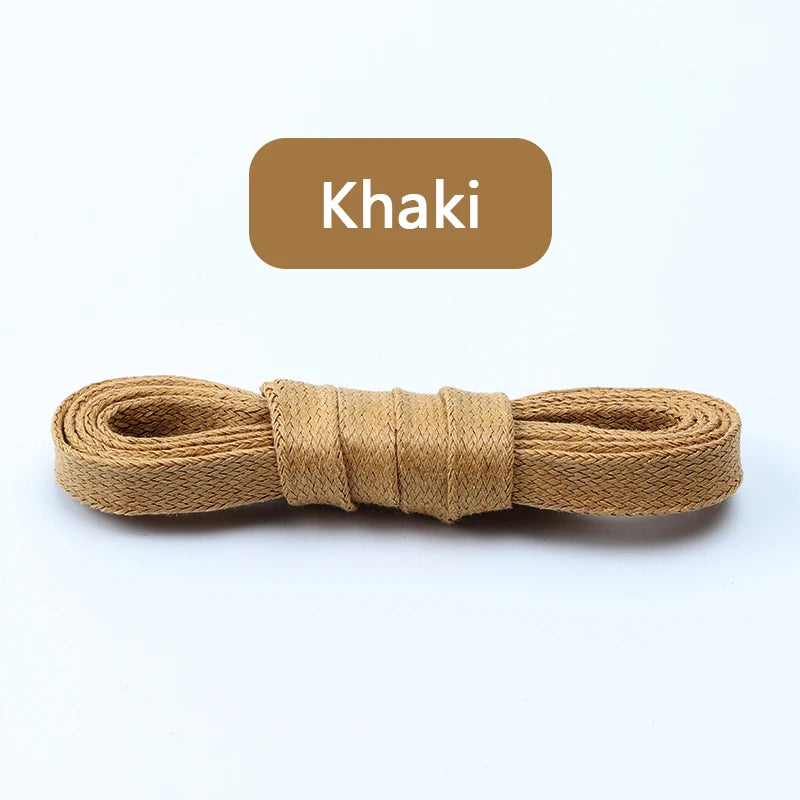 1Pair Waxed Cotton Shoelaces Waterproof Leather Shoelace Sneakers Boots Flat Laces for Shoes Accessories 70/90/120/150cm
