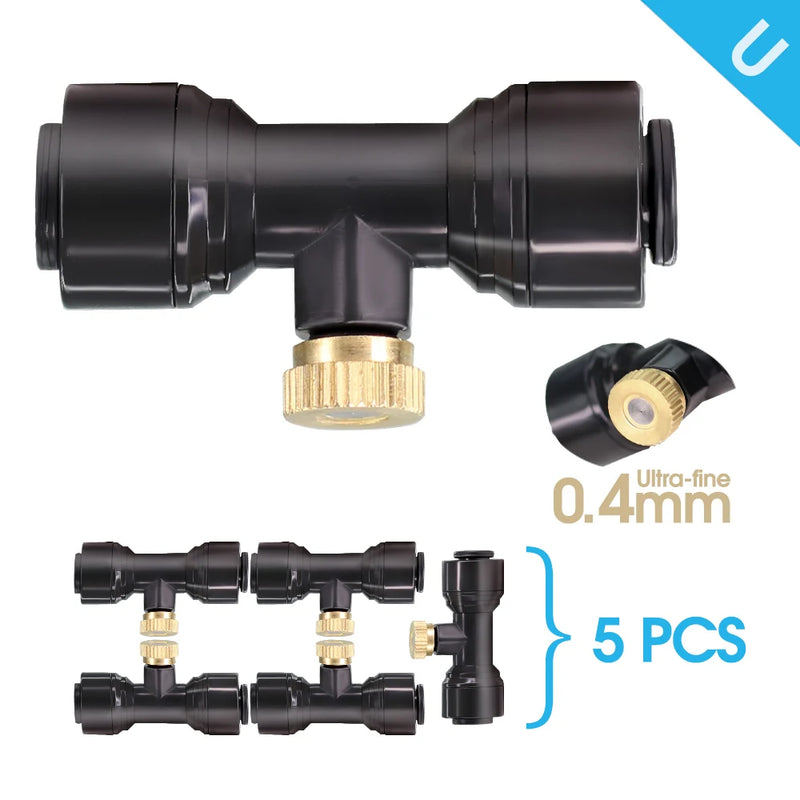 45W Pump 0.4MM Automatic Timing Cooling Watering System 6/9/12/18/21M Outdoor Garden Irrigation Kit Brass Mist Nozzles Sprayer