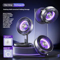 Foldable Air Circulation Fan Rechargeable Desk Fan Wall Mounted 5 Speed LED Ambient Light for Home Office