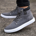 Men's High Top Sneakers Casual Vulcanized Shoes Spring/Autumn Men Shoes High Quality Frosted Faux Suede Casual Platform Shoes
