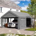 13x20 Ft Heavy Duty Carport with Roll-up Windows，Portable | SAMAG