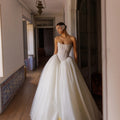 Elegant Strapless Sleeveless Wedding Dresses Illusion | SAMAG