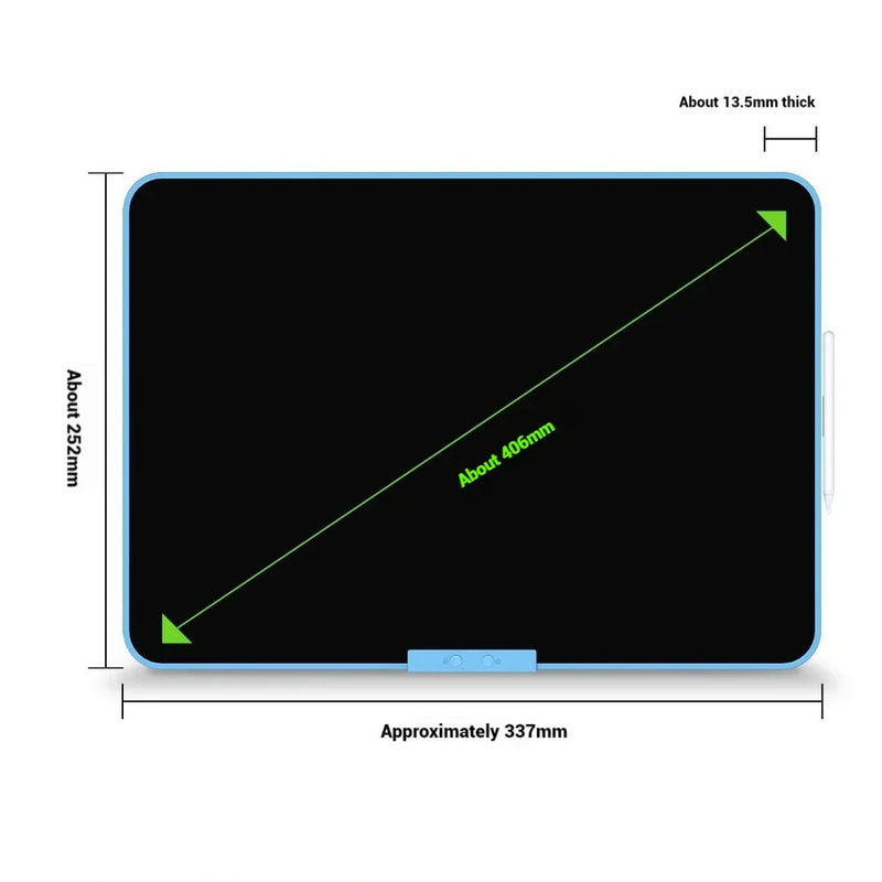 LCD Writing Tablet 12/16/20 Inch - USB-C Rechargeable, Eye-Protection Screen, Magnetic Pen, Dual-Surface for Home/Office/School