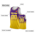 Custom Basketball Jersey Tank Top Printed Team Name & Number Logo for Adult Kid Youth, Personalized Gold Purple Basketball Shirt