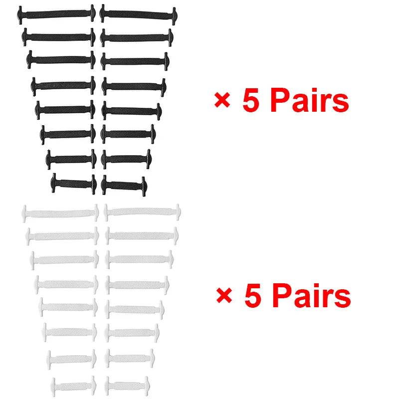 16pcs/lot Silicone Shoelaces No Tie Shoelaces 12 Colors Elastic Lace Shoelace Creative Lazy Silicone Laces Rubber Lace