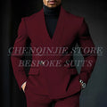 Chic Shawl Lapel Green Suits for Men High Quality Slim Fit Wedding Costume Homme Customized 2 Piece Jacket Pants Outfits Terno