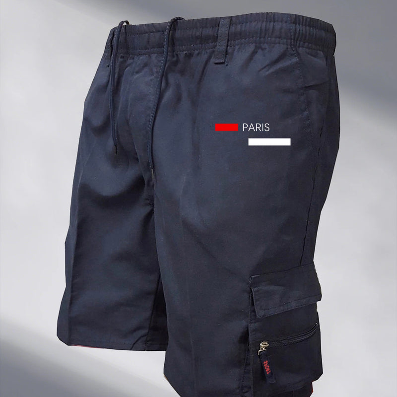 Paris Printed Casual Work Shorts Men's Multi-pocket Loose | SAMAG