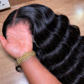 250% Density 34 Inch Hd Lace Front Wigs Human Hair 13x4 Body Wave Lace Front Wigs Human Hair Pre Plucked Glueless Black Wig Natural Black Wig For Women