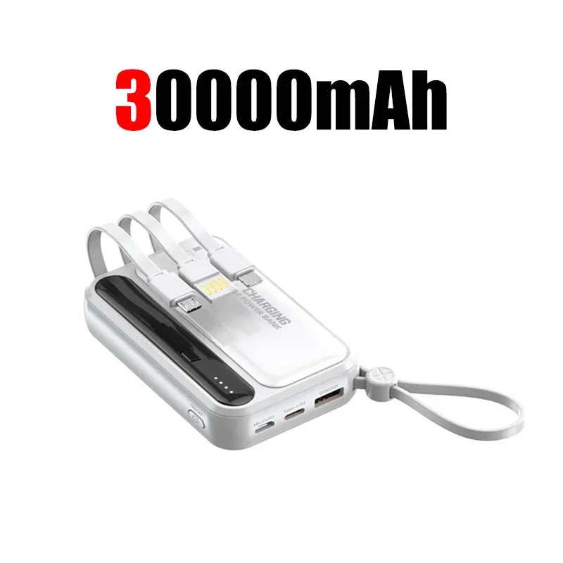ONEPLUS 120W 50000mAh Portable Power Bank High Capacitybuilt-in 4 Cables Two-Way Fast Charging Mini Powerbank For iPhone Samsung