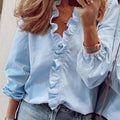 New European and American Long Sleeved Ruffled Shirt | SAMAG